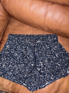 Athleta Navy Speckle Athletic Shorts